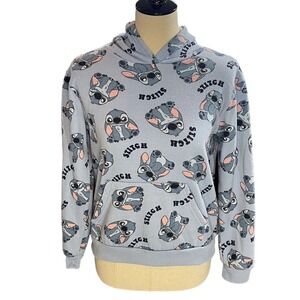 Girls Disney Stitch Hoodie Size 14 Blue Pink‎